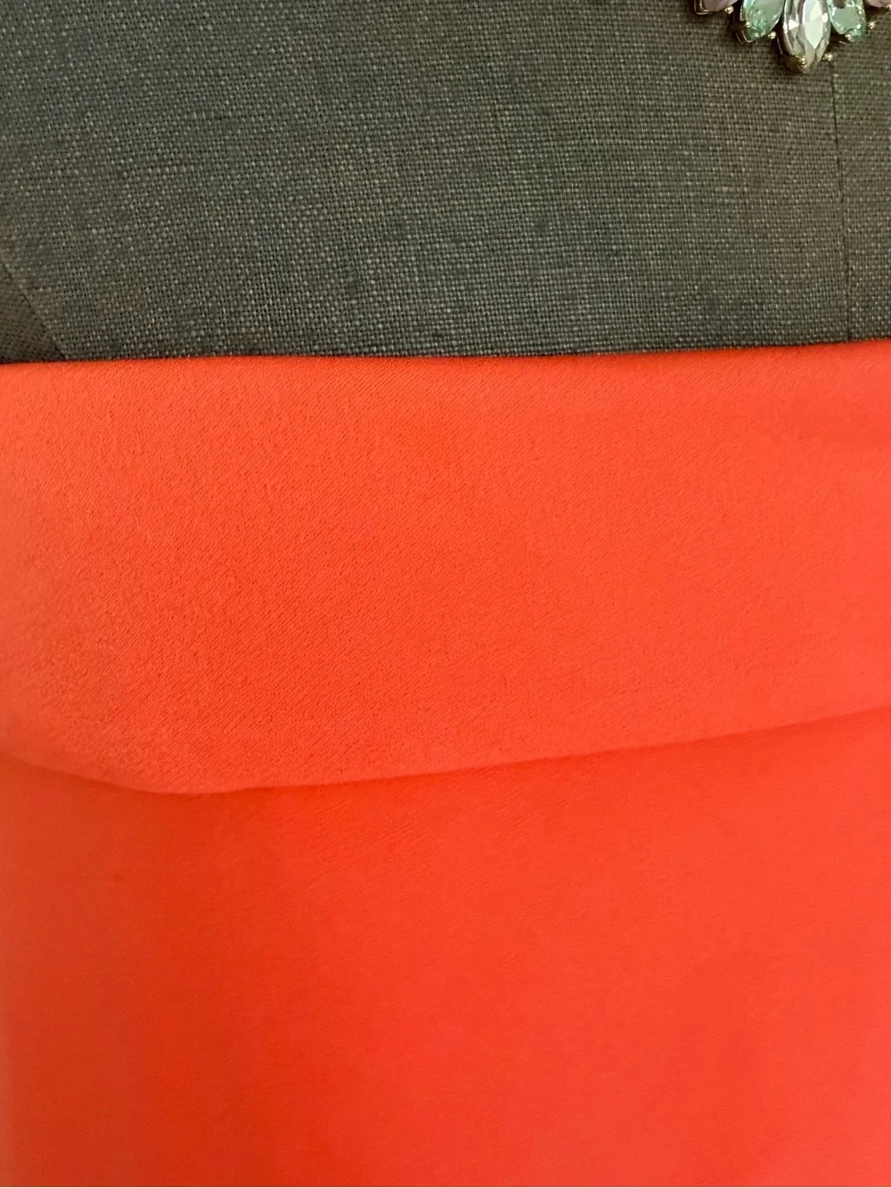 BCBGMAXAZRIA Strapless Coral-Orange Shift Dress NWT - Picture 5 of 12